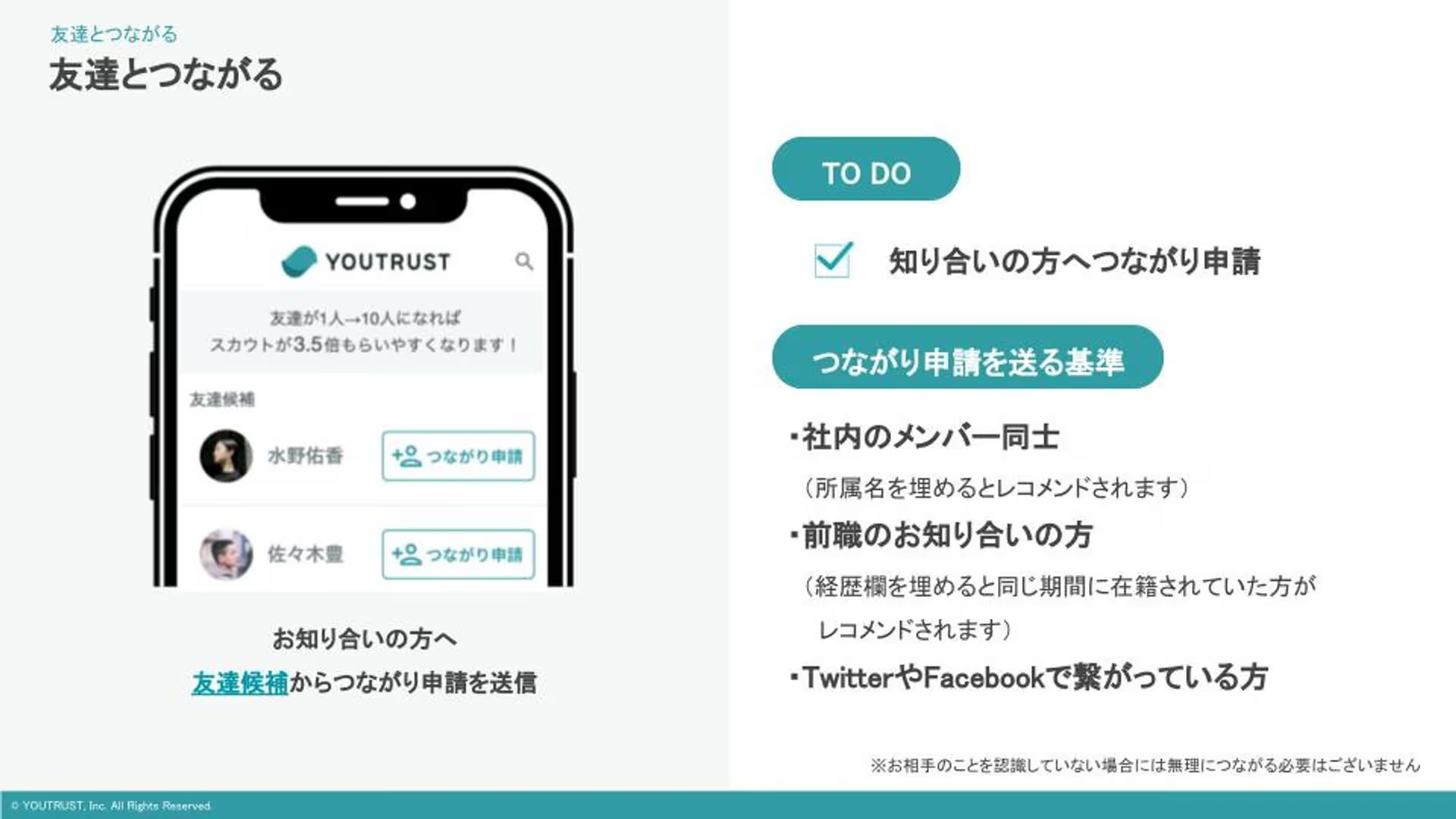 友達とつながる案内資料